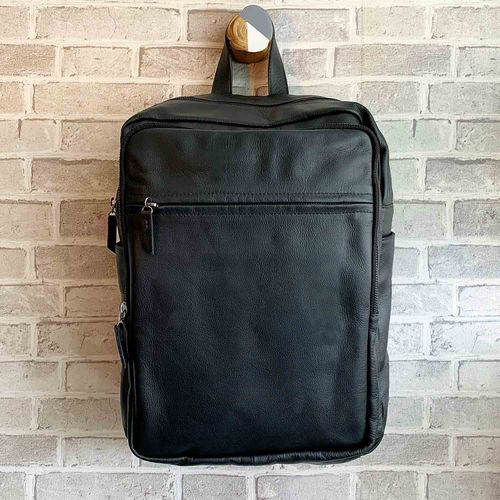Mochila de Couro Masculina PRETO