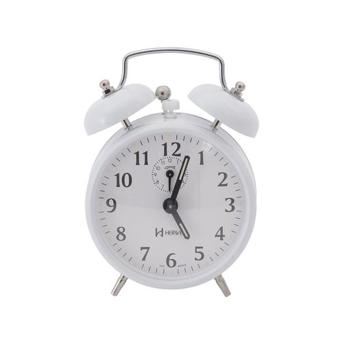 Relógio Despertador Mecânico BRANCO