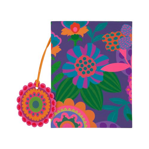 Bloco Com Tampa e Miolo Color M14x18 Com Caneta Lateral Estampado
FLORAL ROXO BEBEL