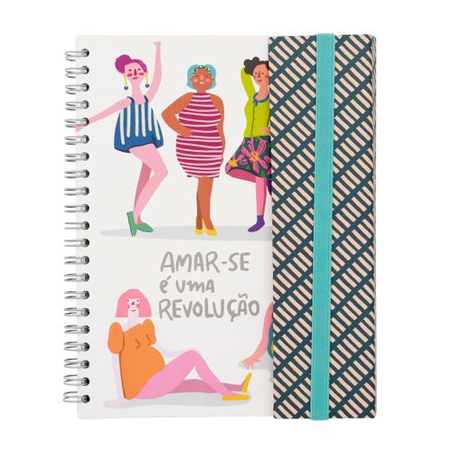Caderno A4 C/ Aba 90 Folhas REVOLUÇÃO