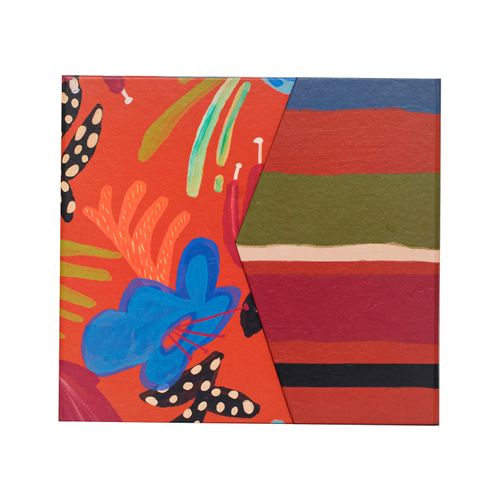 Bloco Ímã C/ Aba Envelope 
FLORAL 70 LARANJA