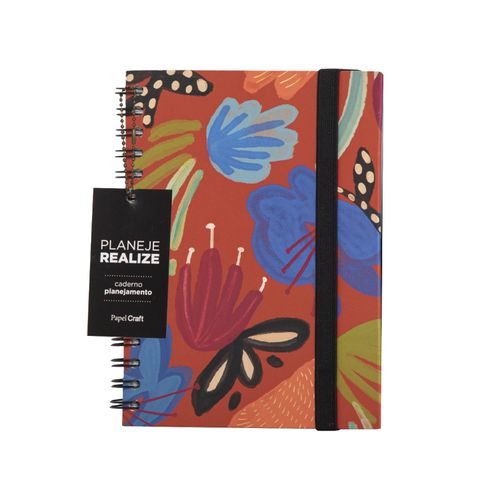 Caderno De Planejamento A5 
FLORAL 70 LARANJA