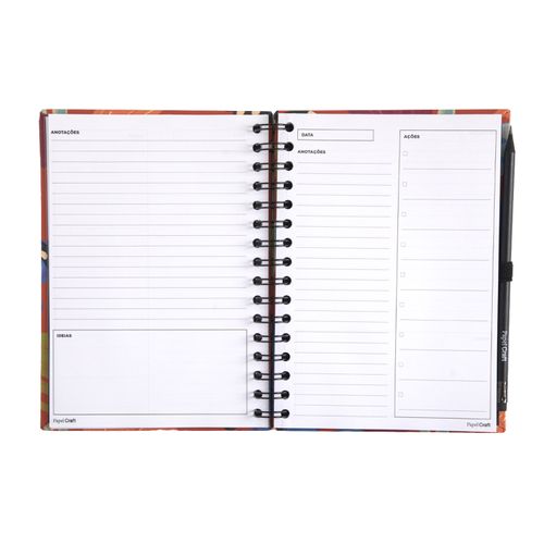 Caderno De Planejamento A5 
FLORAL 70 LARANJA