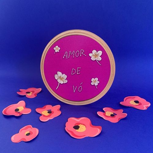 Cartão Amor de Vó Bordado