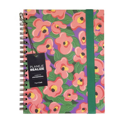 Caderno de Planejamento A4 FLORAL ORGANICO
