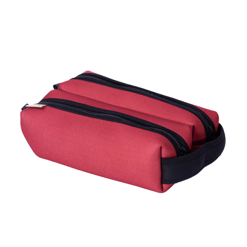 Estojo escolar duplo neoprene VINHO