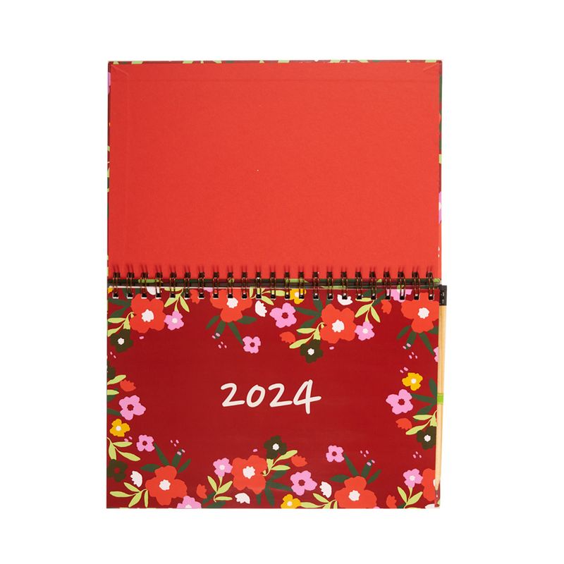 Calendário Bloco Planner G Floral Uva 2024 UNICA Papel Craft