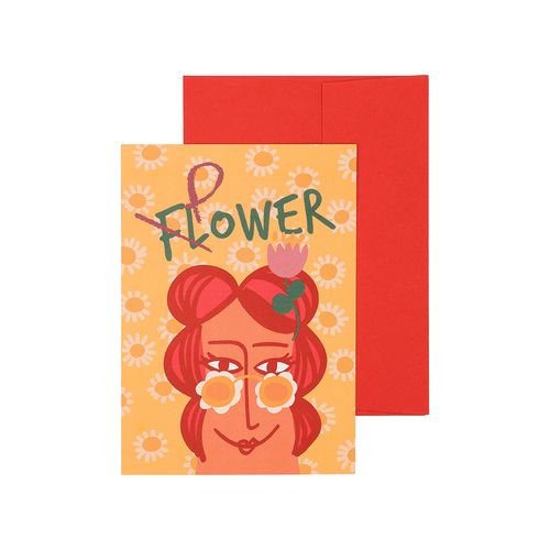 CARTÃO POSTAL MULHERES FLOWER POWER