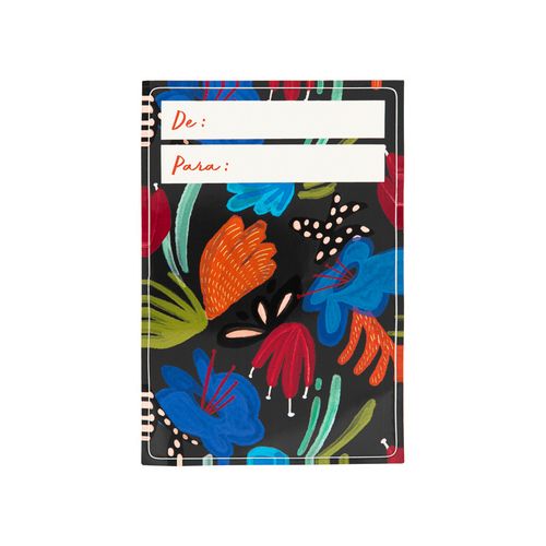Etiqueta Estampada FLORAL 70 CINZA