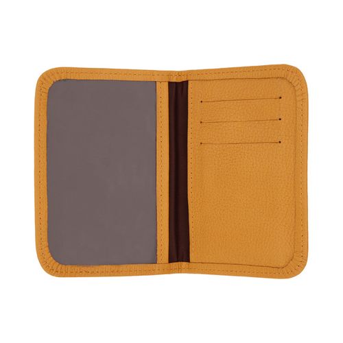 Porta Documento Carro E Cartões de Couro 
MOSTARDA