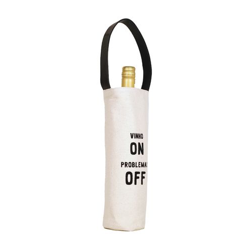 Porta-Vinho Lona E Couro ON OFF
