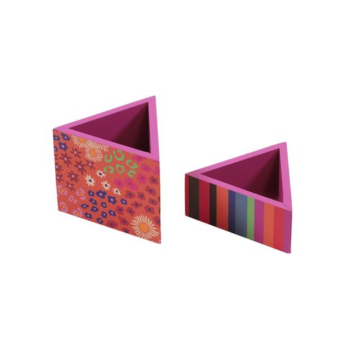 Porta-Lápis e Porta-Clips Triangular FLORAL LIBERTY POP