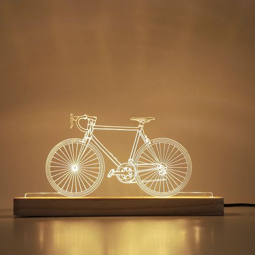 Luminária Led Base Madeira BIKE