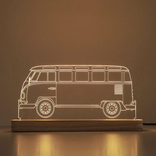 Luminária Led Base Madeira KOMBI