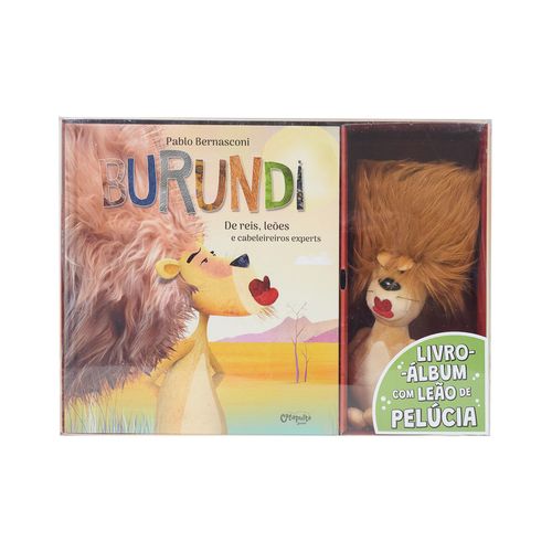 Livro Burundi De Reis, Leões E Cabeleireiros C/ Pelúcia UNICA