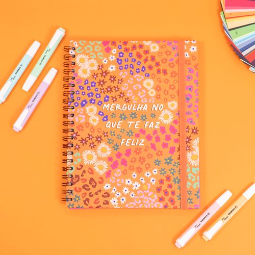 Caderno A4 90 Folhas Reposicionável Estampas 
MERGULHA