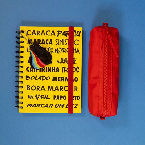 Estojo Baú Nylon Liso 
VERMELHO