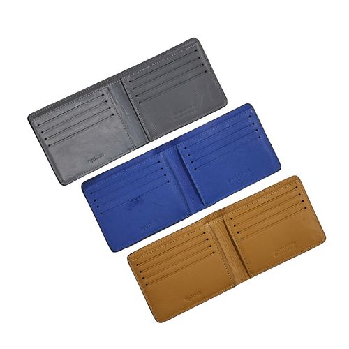 Carteira Masculina Couro Bicolor PRETO/CINZA