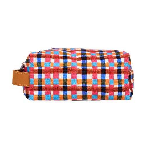 Necessaire Grande Lona Alça XADREZ COLOR