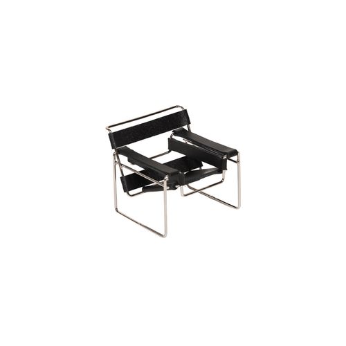 Miniatura Cadeira Wassily Marcel Breuer 
PRETO