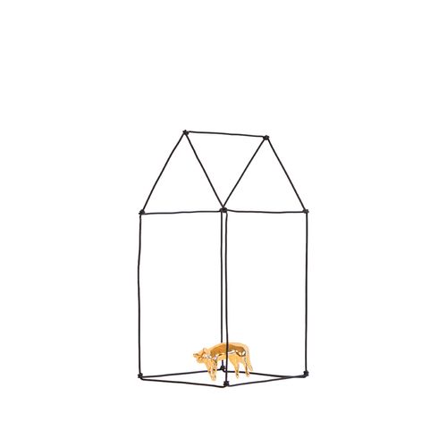 Escultura Casa P Gato Banho De Ouro UNICA
