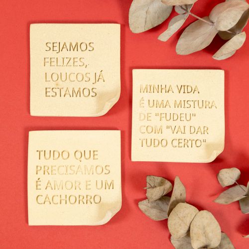 Post It Decorativo Em Argila Frases 
MINHA VIDA