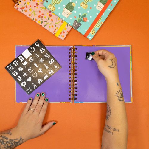 Álbum para Adesivo Garra 21x21 Reposicionável LOS CACTOS JADE