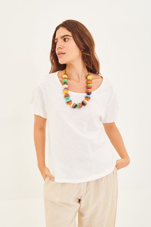 Blusa Malha Flame Viés Manga