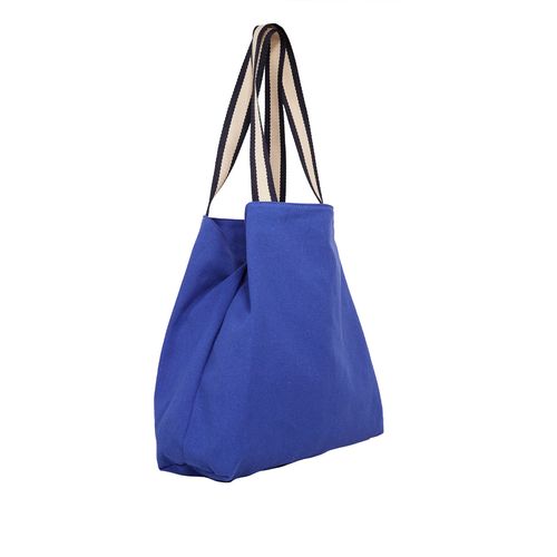 Bolsa em Lona Forro Viscose Estampado AZUL BIC