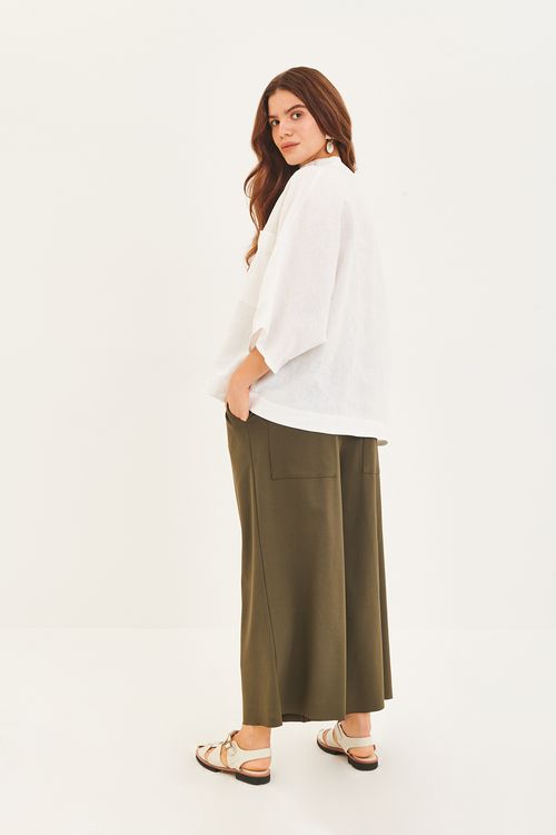 Calça Malha Pantalona Montaria Verde