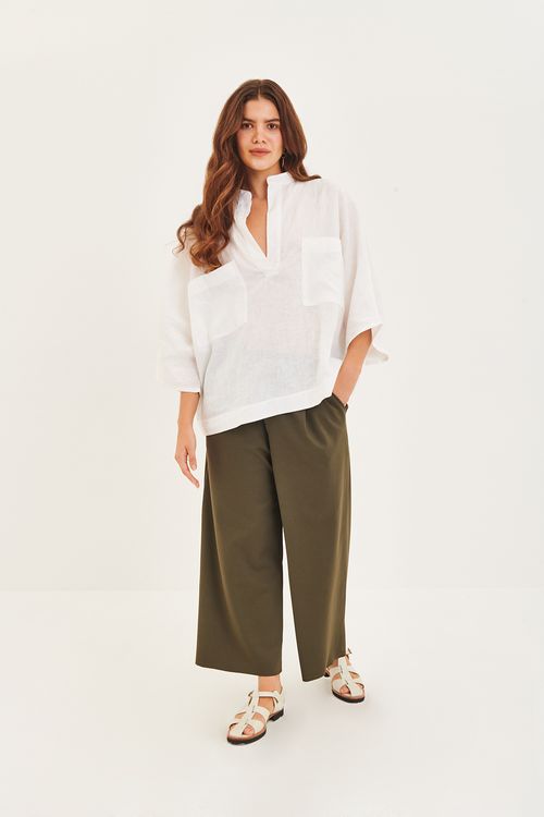 Calça Malha Pantalona Montaria Verde