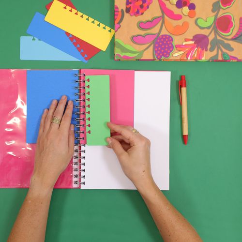 Caderno Colegial Flexível FLORAL COLAGEM BEBEL