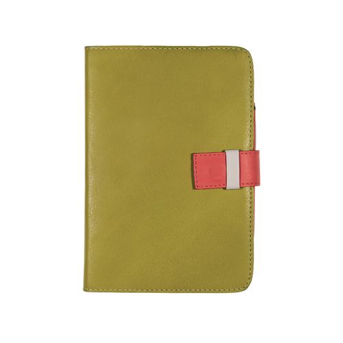 Agenda de Couro Diária Luxo Lingueta Pesponto Luxo c/ Caneta 2025 CITRUS/CARMENERE