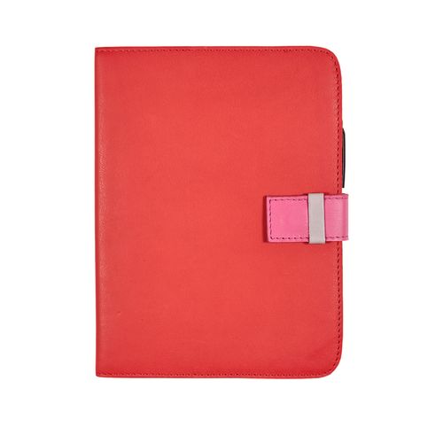 Agenda Semanal Couro Lingueta 15,5 X 21 Com Caneta 2025 CARMENERE/PINK