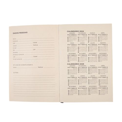 Refil Agenda Diária Luxo 13,7 x 20 2025 UNICA