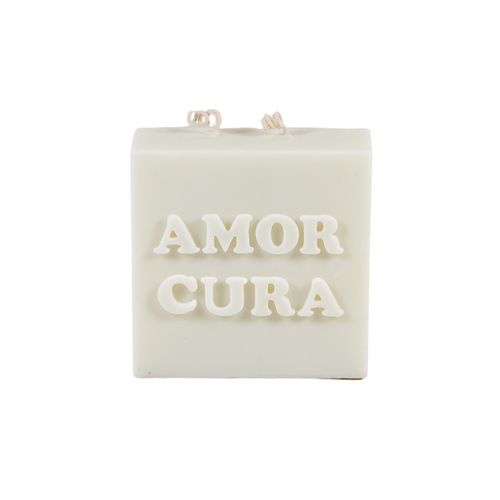Vela Quadrada Média Amor Cura 2 Pavios 500 gramas UNICA