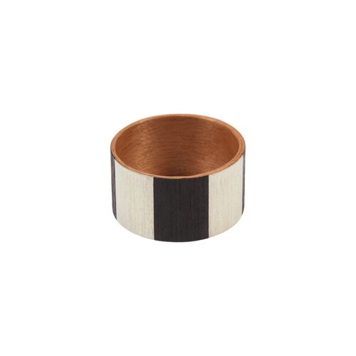 Bracelete Marchetaria Listras PRETO E BRANCO
