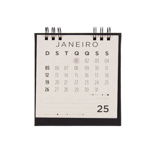 Calendário de Mesa Tipográfico 2025 ÚNICA