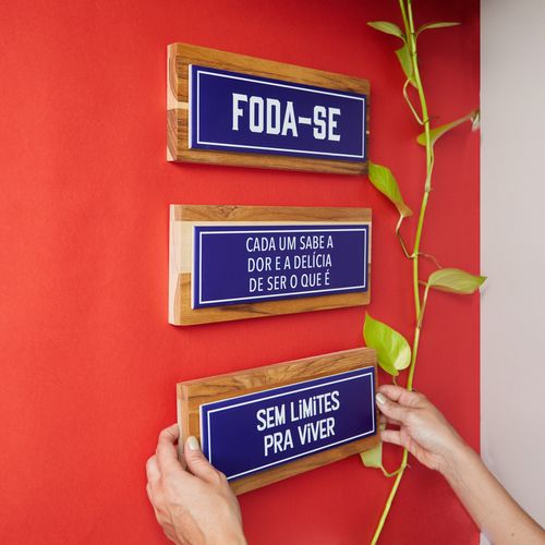 Placa Retrô Azulejo
CADA UM SABE A DOR
