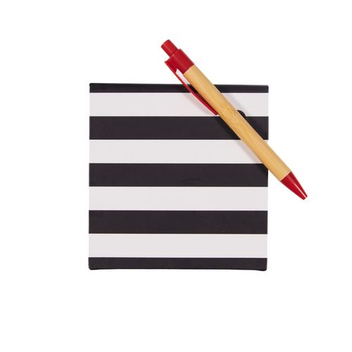 Bloco 12X12 Estampado + Sticker LISTRAS P/B PP