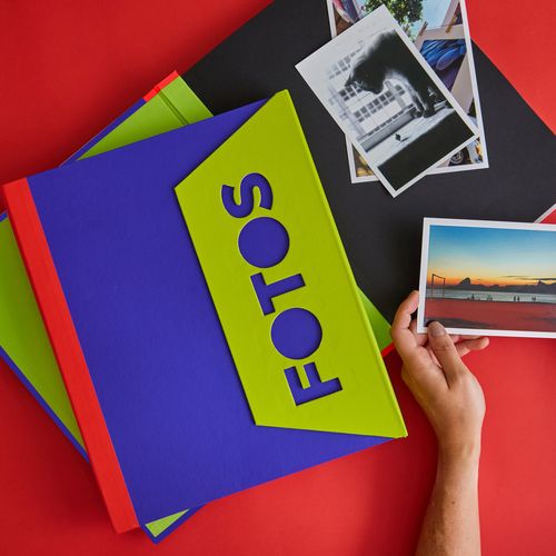 Album de Foto Pino Vertical 26x31 Aba Vazado 3 CORES