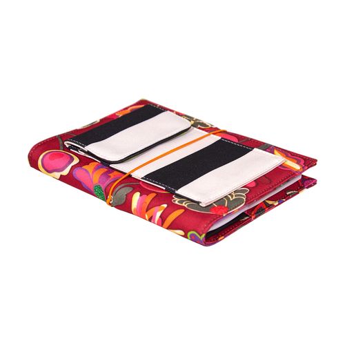 Caderno A5 C/ Capa E Estojo FLORAL BORDO COLAGEM BEBEL