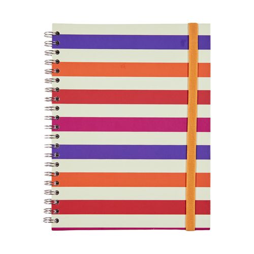 Caderno Universitário A4 90 Folhas LISTRAS COLORIDAS