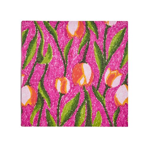 Caderno de Assinatura com Lombada Exposta FLORAL TULIPA