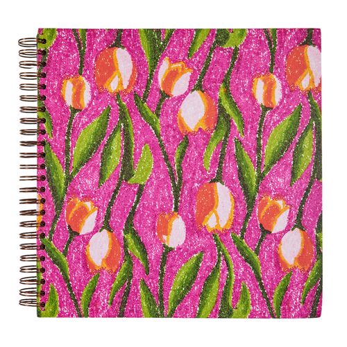 ÁLBUM DE FOTOS GARRA G 32X32 FLORAL TULIPA/LISTRAS COL