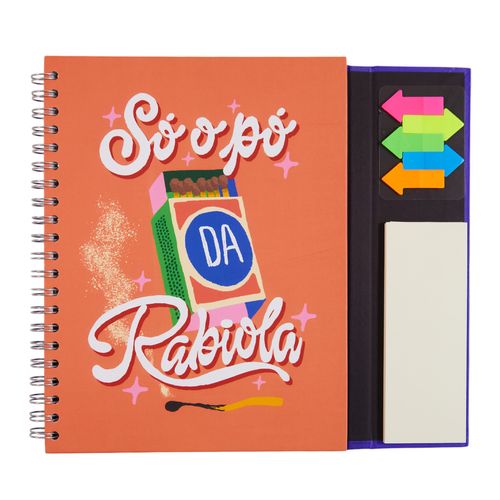 Caderno A4 90 Folhas com Aba Letra Latina RABIOLA