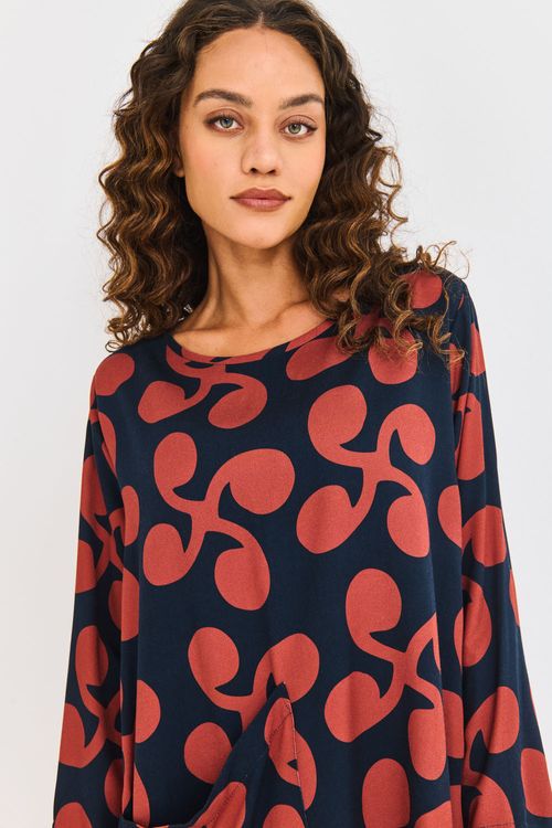 Blusa Bata Estampa Arabesco