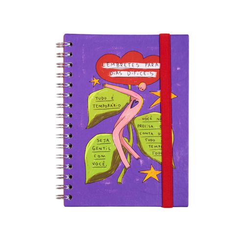 Caderno A5 com Divisórias Arte do Luc LEMBRETES