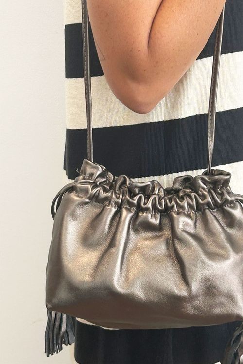 Bolsa Couro Mini METALIZADA