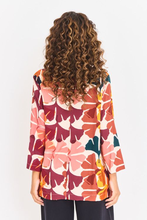 Blusa Bata Estampa Ginko